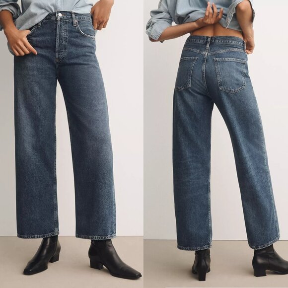 AGOLDE Ren High Rise Wide Leg In Control Jeans Size 27 - Picture 1 of 11